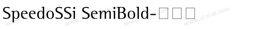 SpeedoSSi SemiBold字体转换
